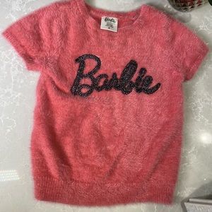 Barbie pink top stretchy 4-6. Condition like/new
